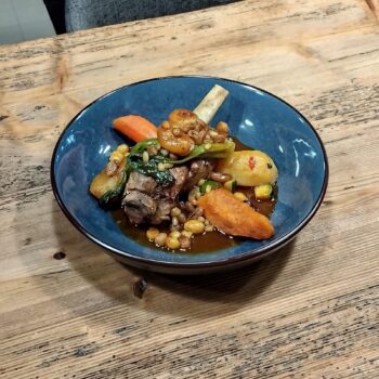 fondant de veau braisé au miel et fruits secs